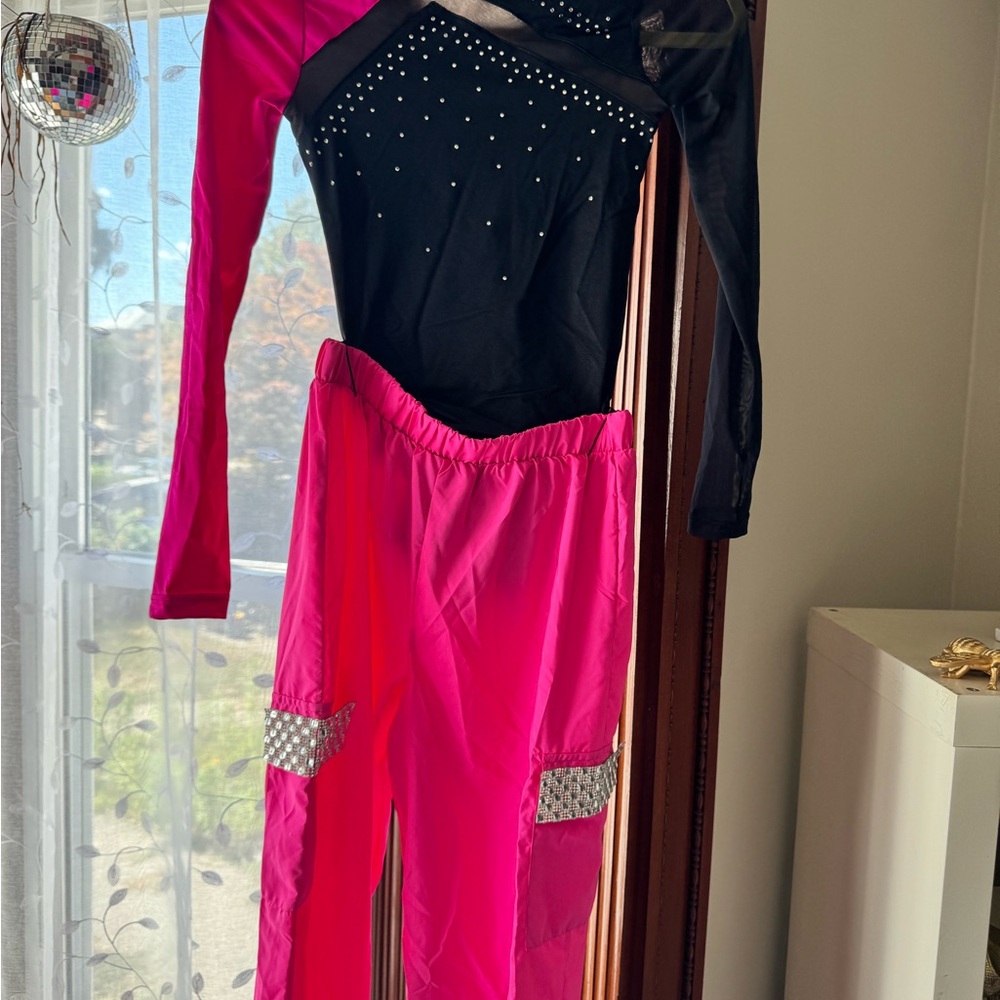 Weissman Black and Pink Dance Costume, hip hop size LC
